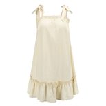 Ruffle Hem Bow Tie Strappy Maxi Dress Elegant Design Flowy Silhouette Perfect for Summer Events
