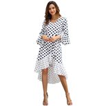Polka Dot Long Sleeve Plus Size Dress Original Design Spring Collection Comfortable Fabric Perfe