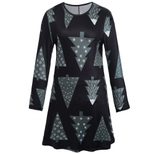 Casual Long Sleeve Printed Dress Autumn Winter Style Perfect for Christmas Celebrations Wholesal