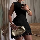 Summer Womens Dress Fashionable Sexy Sleeveless Hollow Out Elegant Perfect for Parties and Event
