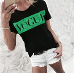 Womens Printed T Shirt Short Sleeve Round Neck Casual Style Summer Wear bulk order
