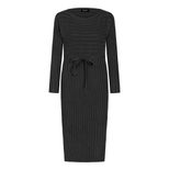 Knitted Sweater Dress for Women Solid Color Long Sleeve Tie Detail Fall Winter Casual Wear