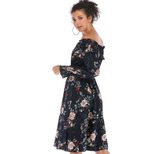 Floral Print Wrap Dress Elegant Design Comfortable Fit Spring Fashion Wholesale Womens Apparel R
