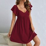 V Neck Casual Mini Dress Summer Style Loose Fit Trendy Design Perfect for Parties and Everyday W