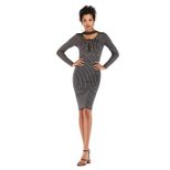 Knitted Bodycon Dress Long Sleeve Mid Length Slim Fit Comfortable Fabric Spring Fashion for Wome