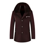 Woolen Overcoat for Middle Aged Fleece Lined Fur Collar Business Casual Winter Wear Wholesale Av