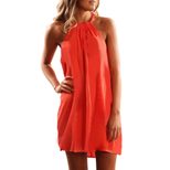 Sleeveless Casual Mini Dress Loose Fit Round Neck Versatile Design Summer Wear for Women OEM Ava