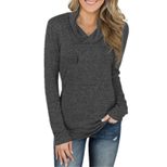 Womens Pullover Sweatshirt Long Sleeve Solid Color Casual Fit Fall Winter Wear ready to ship