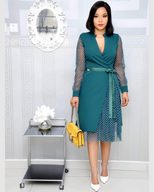 Plus Size African Polka Dot Mesh Patchwork Dress Elegant Design Perfect for Summer Events Wholes