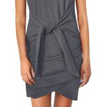 Short Sleeve Womens Dress Casual Style Round Neck Mid Length Comfortable Fabric