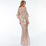 Sequin Evening Gown Elegant Long Dress Party Wear Suitable for Ball and Host Events Wholesale Av