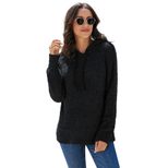 Womens Pullover Sweater Solid Color Knitted Long Sleeve Loose Fit Mid Length Casual Wear Fall Winter OEM