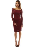 Lace Bodycon Dress for Women Off Shoulder Long Sleeve Elegant Party Wear Available in Multiple Sizes Wholesale