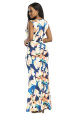 Digital Print V Neck Dress Multicolor Sexy Design Nightclub Wear customizable
