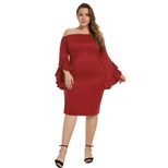 Plus Size Womens Dress Spring Collection Sexy Off Shoulder Bodycon Fit Elegant Style Wholesale A
