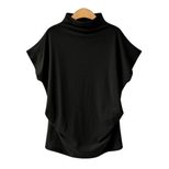 Plus Size Womens High Neck Top Batwing Sleeve Short Sleeve Comfortable Fabric Casual Wear Wholes