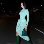Fashionable Womens Long Sleeve Bodycon Dress Color Block Ruffled Split Hem Elegant Style Perfect