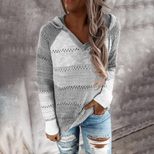 Striped Hooded Sweater Autumn Winter Style Comfortable Fabric Trendy Design Wholesale Available