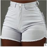 Womens Denim Shorts Solid Color Slim Fit with Pockets Casual Summer Wear bulk order