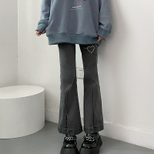 High Waisted Flared Jeans for Women Slim Fit Stretch Fabric Unique Heart Design Spring Fashion Wholesale Availab