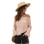 Off Shoulder Long Sleeve T Shirt for Women Casual Fit Soft Fabric Spring Summer Wear