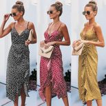Summer Womens Polka Dot Dress Sleeveless Design Casual or Party Wear Available in Multiple Sizes Wholesale Pricing