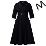 Elegant Plus Size African Dress High Waist Suit Collar Stylish Design Perfect for Formal Occasio
