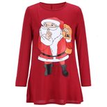 Long Sleeve Christmas Print Family Matching Dresses for Women Casual Holiday Wear Wholesale Low MOQ custom packaging