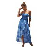 Summer Floral Off Shoulder Dress Original Design Trendy Style Comfortable Fit Perfect for Partie