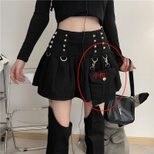 Ripped Denim Pleated Skirt Unique Design Removable Style Summer Fashion Casual Wear Wholesale Av