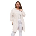 Plus Size Floral Pattern Cardigan Long Sleeve Lightweight Knit Spring Summer Style Wholesale Ava