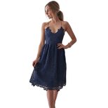 Lace Crochet Maxi Dress Summer Floral Print Sexy Spaghetti Straps Elegant Party Wear Wholesale A