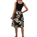Floral Beach Dress Casual Style Sun Protection Lightweight Fabric Summer Vacation Wear Wholesale