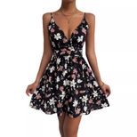Vintage Floral French Style Womens Slip Dress Elegant A Line Silhouette Adjustable Straps Lightw
