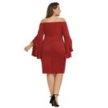 Plus Size Womens Dress Spring Collection Sexy Off Shoulder Bodycon Fit Elegant Style Wholesale A