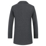 Mens Wool Blend Overcoat Mid Length Stylish Warm Fall Winter Fashion for Middle Aged Wholesale A