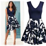 V Neck A Line Knit Dress for Women Elegant Summer Style Available in Multiple Sizes Wholesale with Low MOQ
