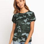 Womens Casual Camouflage T Shirt Loose Fit Round Neck Short Sleeve Spring Summer Fashion Wholesa