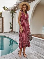 Polka Dot Sexy Sleeveless Dress Summer Fashion Comfortable Fit Casual Style Wholesale Available