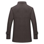 Mens Casual Overcoat Solid Color Thickened Slim Fit Stand Collar Large Fur Collar Business Attir