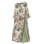Fashionable Womens Dress Short Sleeve Round Neck Cotton Linen Blend Floral Print Casual Wear