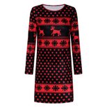 Long Sleeve Knitted Dress for Women Floral Print Comfortable Fit Autumn Winter Casual Wear