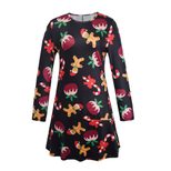Long Sleeve Womens Dress Christmas Print Elegant Design Autumn Winter Style Wholesale Available