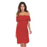 Summer Bodycon Dress Off Shoulder Slim Fit Elegant Style Perfect for Parties and Events Wholesal