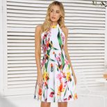 Summer Womens Dress Slim Fit Sleeveless Floral Print Casual Wear for Parties or Outings Wholesal