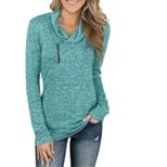 Womens Pullover Sweatshirt Long Sleeve Solid Color Casual Fit Fall Winter Wear ready to ship