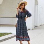Bohemian Floral Maxi Dress Lightweight Fabric Summer Style ready to ship custom packaging
