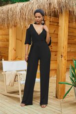 Off Shoulder Jumpsuit for Women Loose Fit Casual Style Lightweight Fabric for Spring and Summer