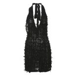 Sexy Backless Bodycon Dress Halter Neck V Neck Slim Fit Autumn Fashion for Parties OEM Available