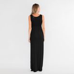 Sleeveless High Waist Twist Front Maxi Dress for Women Elegant Round Neck Design Perfect for Summer Events